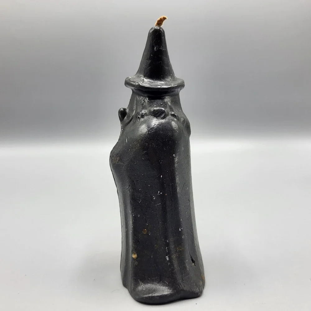 Vintage Gurley Halloween Witch Candle Figurine Spooky Decor 5.5
